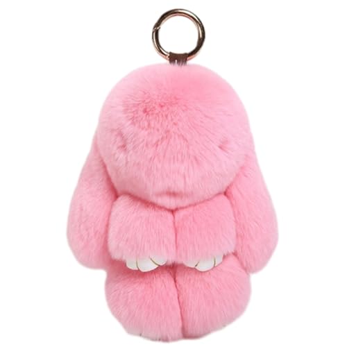 Battnot Plüsch Hase Schlüsselanhänger Süße Flaumige Anhänger Für Auto Handtasche Taschen plüsch-Häschen-Schlüsselanhänger Pom Poms Taschenanhänger Handtasche Autoschlüssel Plüsch-Pom Pom Dekoration von Battnot