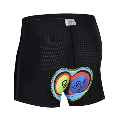 Battnot Radlerhose Herren Damen Unisex Gepolstert Schnelltrocknende Radunterhose Kurze Radsport Shorts Fahrradhosen mit Elastische Atmungsaktive mit Sitzpolster 3D Radhose Polster Sitzpolster von Battnot