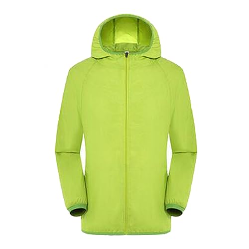 Battnot Regenjacke Damen Sommer Einfarbig Wasserdichte Atmungsaktiv Funktionsjacke mit Tasche Übergangsjacke Leichte Kapuzenjacke Reißverschluss Outdoorjacke Fahrradjacke Damen Regenjacken von Battnot