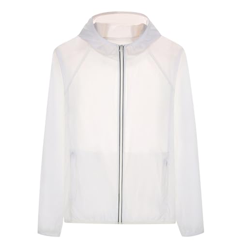 Battnot Regenjacke Herren Wasserdicht Atmungsaktiv Sonnenschutz Packbare Ultraleichte Windjacke Fahrrad Regenmantel mit Kapuze Einfarbig Outdoorjacke Atmungsaktiv Dünne jacke regenponcho für Herren von Battnot