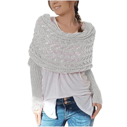 Battnot Schal Wolle Sale Angebote Gestrickter Zopfmusterschal mit Ärmeln für Damen, Schal mit Ärmeln Gestrickter Schal Sweater Wrap mit Ärmeln, Elegant Schicke Boho Pashmina Schal Umhang Battnot Schal Wolle Sale Angebote Gestrickter Zopfmusterschal mit Ärmeln für Damen, Schal mit Ärmeln Gestrickter Schal Sweater Wrap mit Ärmeln, Elegant Schicke Boho Pashmina Schal Umhang von Battnot