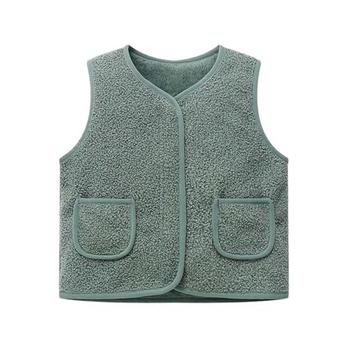 Battnot Teddy Fleece Weste Kinder Jungen Mädchen Herbst Winter Leichte Weste Warm Fellweste Fleeceweste Ärmellose Reißverschluss Flauschige Jacke Gefütterte Plüschweste Fleece Weste Herbstmantel von Battnot