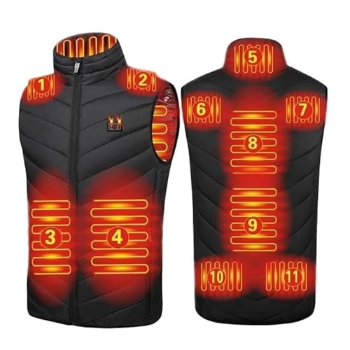 Beheizbare Weste, Beheizte Weste Damen Herren, Beheizbare Jacke Heizweste Wärmeweste mit 3 Stufen Temperatur ärmellose USB elektrisch beheizte Jacke Wärmende Gilet für Outdoor Motorrad Camping von Battnot