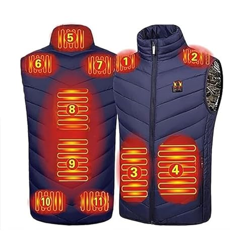 Beheizbare Weste, Beheizte Weste Damen Herren, Beheizbare Jacke Heizweste Wärmeweste mit 3 Stufen Temperatur ärmellose USB elektrisch beheizte Jacke Wärmende Gilet für Outdoor Motorrad Camping von Battnot