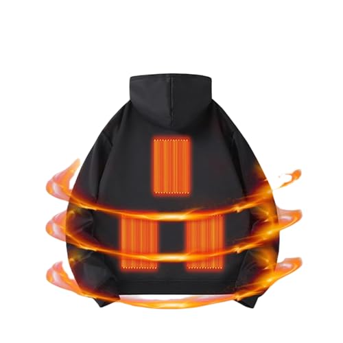 Beheizbarer Hoodie für Herren Damen Beheizte Jacken mit 5 Heizzonen USB Elektrische Beheizte Heizweste Kapuzenpullover Heated Hoodie Herren Beheizbare Pullover Beheizbare Sweatershirt mit Kapuze von Battnot