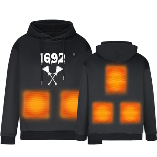 Beheizter Hoodie Damen Beheizbare Jacke Elektrische Beheizte Heizweste Kapuzenpullover Winter Warm für Outdoor Camping Wandern Jagd, Casual Pullover Hoody mit Kapuze Beheizter Mantel von Battnot