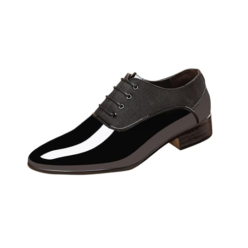 Business Schuhe Herren, Herren Anzugschuhe Oxford Derby Schuhe Brogues Lederschuhe Hochzeitsschuhe Schnürhalbschuhe Klassischer Business Schnürschuh Blau Gold Grau Rot Schwarz Braun Khaki 37-48 von Battnot