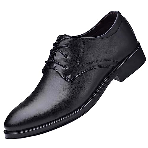 Business Schuhe Herren Anzugschuhe Klassischer Lederschuhe Derby Oxfords Hochzeit Schnürschuhe Formell Casual von Battnot