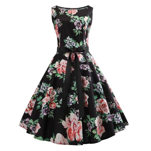 Cocktailkleid Damen Elegant Vintage 50er Jahre Outfit Retro Blumen Trägerkleid Partykleid Festliches Ballkleid Knielang Cocktailkleid Sommerkleid Besondere Kleid für Hochzeitsgäste Cocktailkleid Damen Elegant Vintage 50er Jahre Outfit Retro Blumen Trägerkleid Partykleid Festliches Ballkleid Knielang Cocktailkleid Sommerkleid Besondere Kleid für Hochzeitsgäste von Battnot