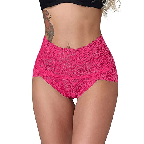 Damen Hipsters Shorts Unterhose Unterwäsche Spitze Unterhosen Damen Spitze Panties & Hipsters Hohe Taille Weich Atmungsaktiv Unterwäsche High Waist Taillenslip Frauen Unterhosen von Battnot