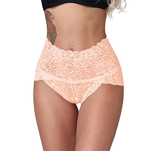 Damen Hipsters Shorts Unterhose Unterwäsche Spitze Unterhosen Damen Spitze Panties & Hipsters Hohe Taille Weich Atmungsaktiv Unterwäsche High Waist Taillenslip Frauen Unterhosen von Battnot