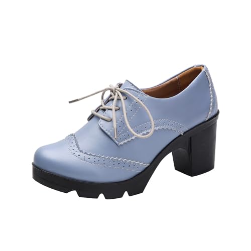 Damen Pump Mary Janes Retro Round Toe Schuh Oxford Plateauschuhe Damen Plattform Mary Janes Schuhe Knöchel Lolita Gothic Plateau Kleid Pumps Schuhe Kleid Schuhe von Battnot