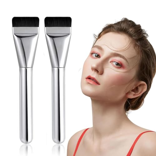 Foundation Pinsel Makeup Concealer Brush Sale Angebote des Tages 2pcs Ultra Thin Foundation Brush | Puderpinsel für Flüssiger Fondation Damen Make Up Pinsel Beauty Geschenke für Frauen Mädchen (A) von Battnot