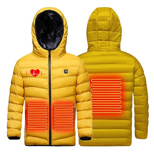 Heizjacke Beheizte Weste Kinder, Elektrische Beheizte Jacke USB Lade Heizweste für Kinder, Elektrische Beheizte Jacke Beheizbare Weste Funktionsjacke Outdoorjacke für Outdoor Camping Wandern Jagd von Battnot