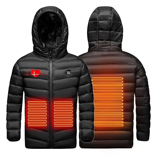 Heizjacke Beheizte Weste Kinder, Elektrische Beheizte Jacke USB Lade Heizweste für Kinder, Elektrische Beheizte Jacke Beheizbare Weste Funktionsjacke Outdoorjacke für Outdoor Camping Wandern Jagd von Battnot