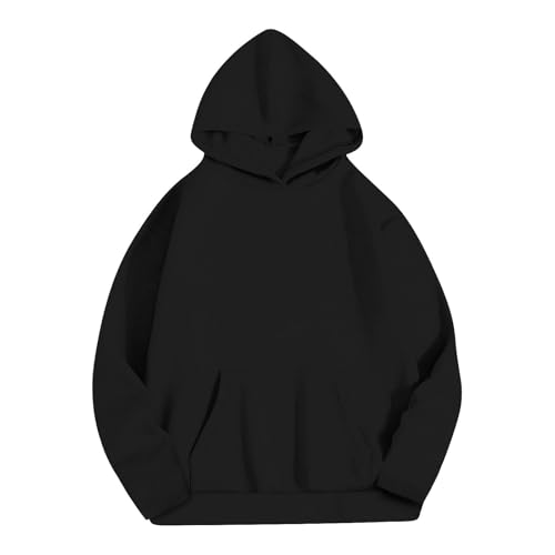 Hoodie Damen Kapuzenpullover Oversize Casual Pullover Sweatshirt Langarm Baumwolle Pulli Herbst Winter Hoody mit Tasche Kapuzenpulli Langarm Kapuze Hoodie Sport Style Casual Fitness Basic Training von Battnot