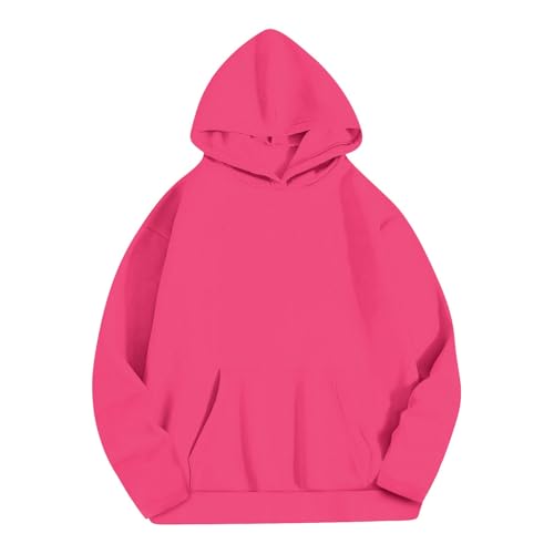 Hoodie Damen Kapuzenpullover Oversize Casual Pullover Sweatshirt Langarm Baumwolle Pulli Herbst Winter Hoody mit Tasche Kapuzenpulli Langarm Kapuze Hoodie Sport Style Casual Fitness Basic Training von Battnot