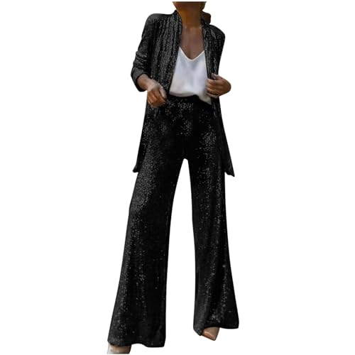 Hosenanzüge Für Damen Business Modern Elegant Pailletten Blazer Anzug Set Hosenanzug Damen, Festlich Elegant Business Anzug Set Hosenanzug Blazer Hose Outfit Zweiteiler Freizeitanzug 2 Stück Hosenanzüge Für Damen Business Modern Elegant Pailletten Blazer Anzug Set Hosenanzug Damen, Festlich Elegant Business Anzug Set Hosenanzug Blazer Hose Outfit Zweiteiler Freizeitanzug 2 Stück von Battnot