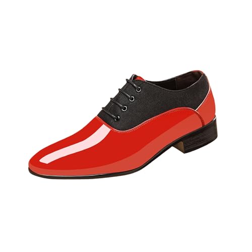 Leder Schuhe Herren Lederschuhe Business Oxford Derby Schuhe Hochzeits Klassischer Schnürschuh Brogues Lederschuhe Anzug Männer Business Schnürschuh Schwarz Blau Braun Khaki 37-48 von Battnot