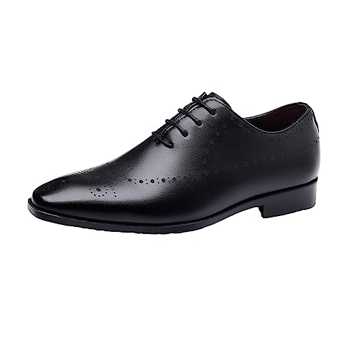 Leder Schuhe Herren Lederschuhe Business Oxford Derby Schuhe Hochzeits Klassischer Schnürschuh Brogues Lederschuhe Anzug Männer Business Schnürschuh Schwarz Blau Braun Khaki 37-48 von Battnot