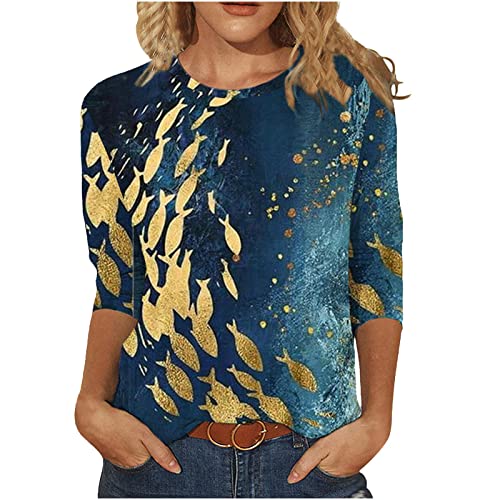 Pullover Damen Glitzer Shirt Langarm Oberteile Glitzertop Glitzer Festlich Tunika Pailletten T-Shirt 3/4 Arm Oberteile Große Größen Abend Party Langarm Gold Damenbluse Bluse Langarmshirt T-Shirt von Battnot