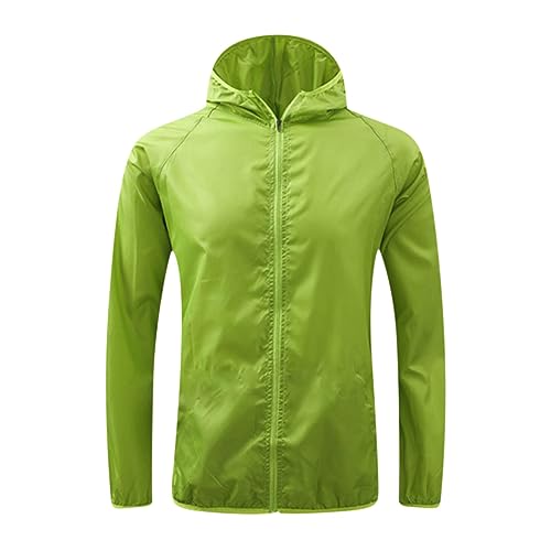 Regenjacke Damen Wasserdicht Atmungsaktiv Dünne Regenmantel Leichte Jacke Outdoorjacke Windbreaker Packbar Übergangsjacke mit Kapuze Leicht Windbreaker Jacke, Fahrradjacke für Frauen Fahrrad Sport von Battnot