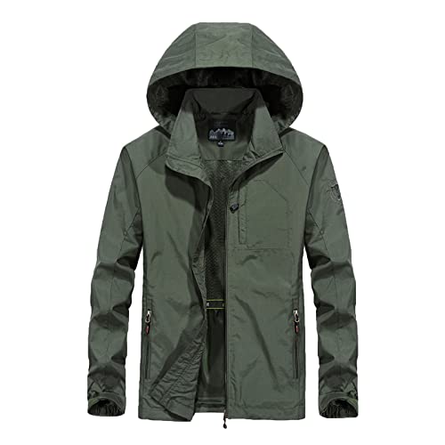 Regenjacke Herren Sportbekleidung Windbreaker Herren Fahrradjacke Regenmantel Jacke Fahrradjacke Regenponcho Regenbekleidung für Radfahren Laufen Wandern Bergsteigen Regenjacke Herren Wasserdicht von Battnot