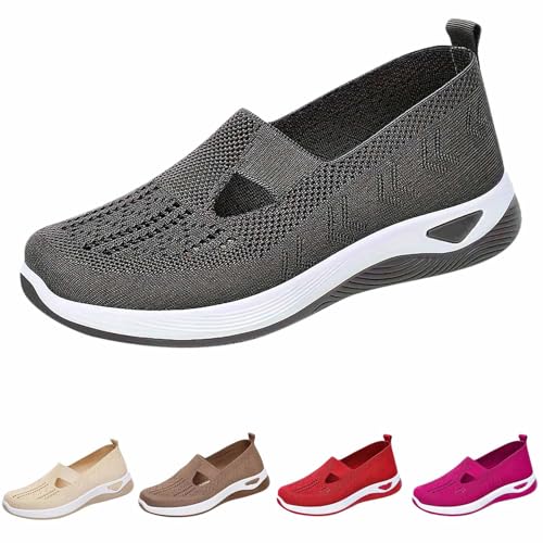 Sandalen Damen Sommer Orthopädische & Slides für Leichte Mesh Sommerschuhe Frauen Bequeme Strandsandalen Open Toe Hausschuhe Flache Schlappen Damensandalen Schuhe Waschbare von Battnot