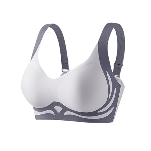 Sport BH Damen Ohne Bügel BH Starker Halt Push Up Bra BHS Wireless Seamless Stütz Große Größen Bequem Soft Schlaf Bralette Anti Sagging BHS Gepolstert für Alltag Yoga von Battnot