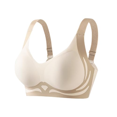 Sport BH Damen Ohne Bügel BH Starker Halt Push Up Bra BHS Wireless Seamless Stütz Große Größen Bequem Soft Schlaf Bralette Anti Sagging BHS Gepolstert für Alltag Yoga von Battnot