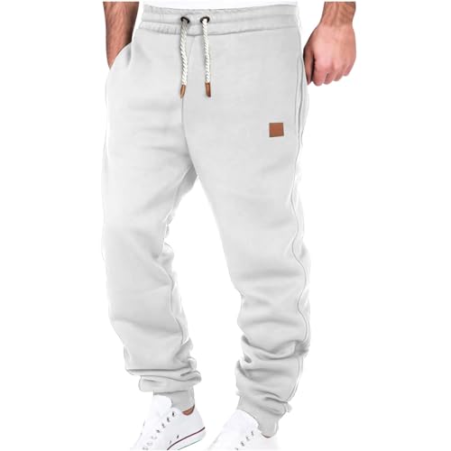 Sport Hose Herren Langgröße Fitness Sweat Hosen Herren Elastischer Bund Lang Sporthose Sweathose mit Taschen Casual Jogginghose Herren Trainingshose für Jogging Gym Cargo Hosen Herren Jogginghose von Battnot