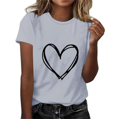 T Shirt Damen T-Shirts Weiß Kurzarm Blusen Baumwolle Tshirt Locker Oberteile Schwarzes Elegant T-Shirt Oberteil Sportshirt Sommer Bluse Shirts Frauen Schwarz Tops Rundhals Sport Tshirts S-3XL von Battnot