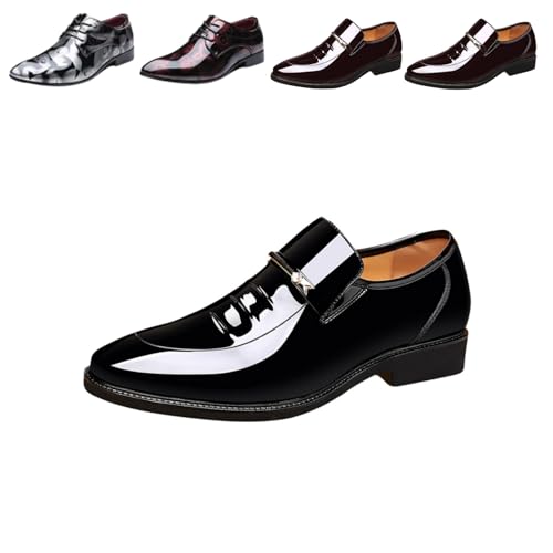 Business Schuhe Herren Anzugschuhe Herren Anzug Schuhe ederschuhe Hochzeitsschuhe Schnürhalbschuhe Klassischer Schnürschuh Blau Gold Grau Rot Schwarz Braun Khaki 37-48 von Battnot