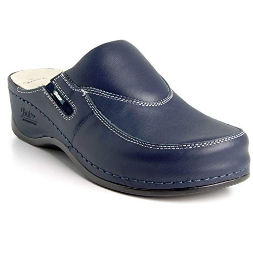 Batz FC10 Hochwertigem Komfortschuhe, Lederschuhe, Pantolette, Clog, Damen, Blau, EU 36 von Batz