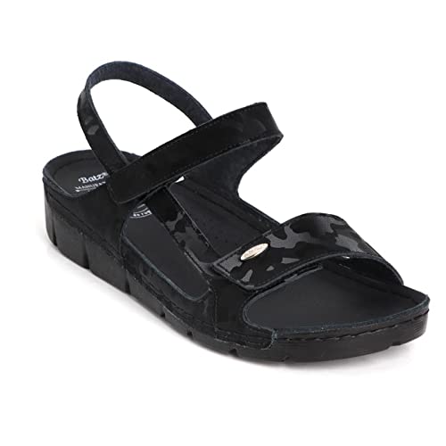 Batz Miri Lederschuhe Sandalen Sandalette Clog Pantolette Komfortschuhe Hausschuhe, Damen, Schwarz, EU 40 von Batz