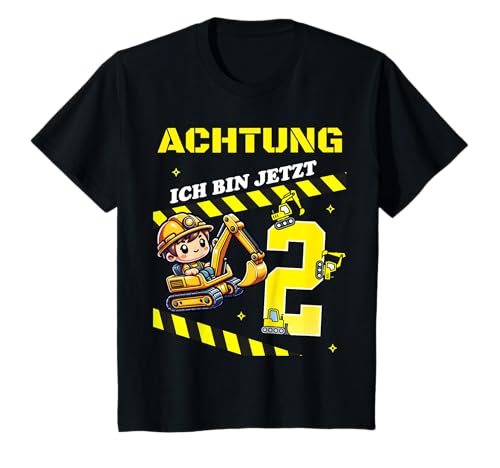 Kinder 2. Geburtstag Bagger Bauarbeiter 2 Jahre Alt Junge Geschenk T-Shirt Kinder 2. Geburtstag Bagger Bauarbeiter 2 Jahre Alt Junge Geschenk T-Shirt von Bauarbeiter Kinder Geburtstag Geschenk Designs