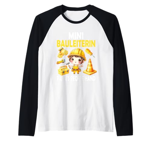 Süßes Kinder Mini Bauleiterin Papas Rechte Hand Baustelle Raglan Süßes Kinder Mini Bauleiterin Papas Rechte Hand Baustelle Raglan von Bauarbeiterin Bagger Bauherr Mädchen Richtfest