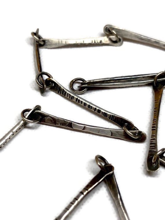 Handgefertigte Silberkette | Oxidierte Rustikale Halskette Handgeschmiedetes Silber Metallschmiede Industrial Kette Handgefertigte Silberkette | Oxidierte Rustikale Halskette Handgeschmiedetes Silber Metallschmiede Industrial Kette von Baubbly