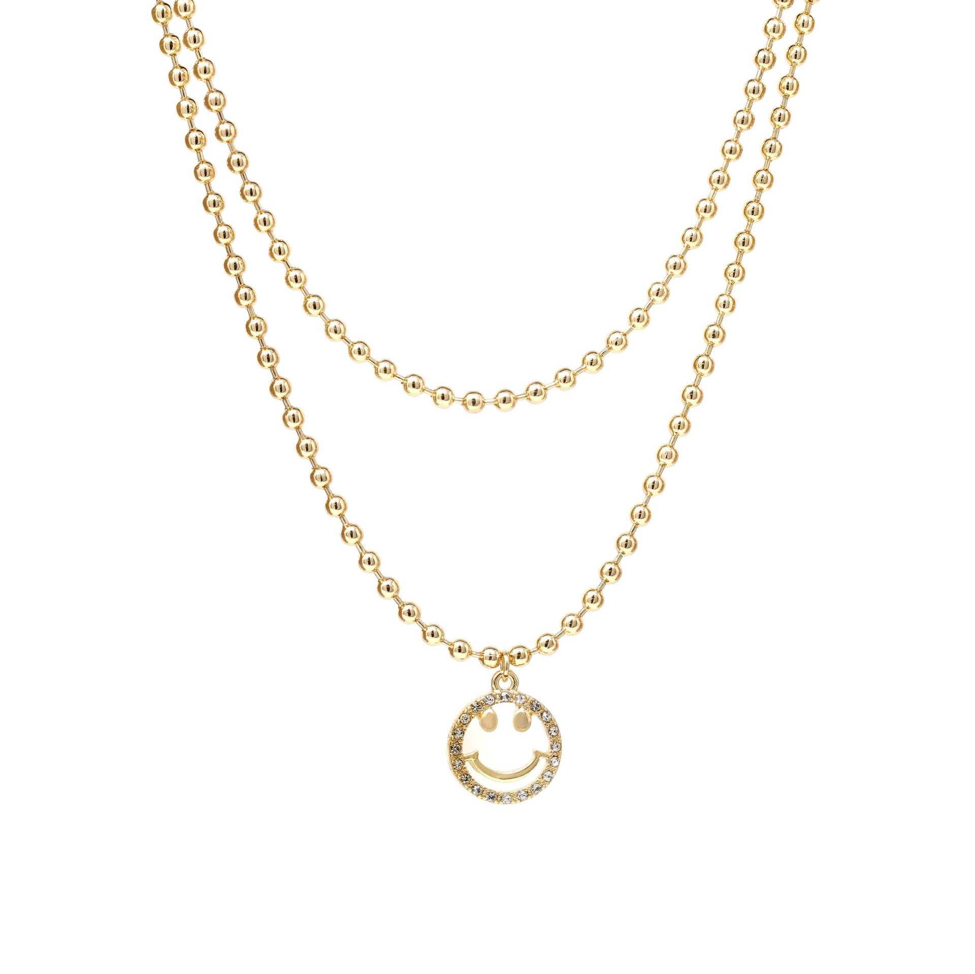 Smiley Face Double Layered Halskette Gold, 2 Set, Smile Emoji Layer Gold, Schmuck Geschenk Für Sie Smiley Face Double Layered Halskette Gold, 2 Set, Smile Emoji Layer Gold, Schmuck Geschenk Für Sie von BaubleSky
