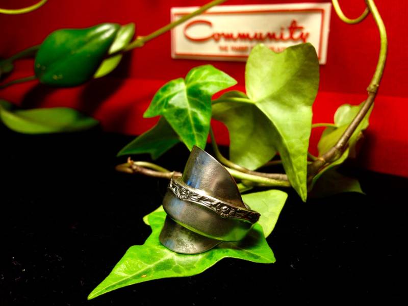 Demi Tasse Löffelring Aus Vintage Silber von BaublesnBijouxWest