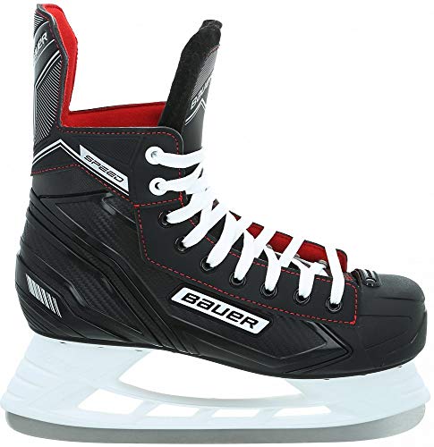 Bauer Sports Kinder Speed Skate JR EH-Skate Schlittschuhe schwarz Weiss rot Silber - 5/38.5 von Bauer