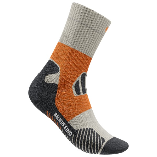 Bauerfeind Sports - Trail Run Mid Cut Socks - Laufsocken Gr 46-49 grau von Bauerfeind Sports