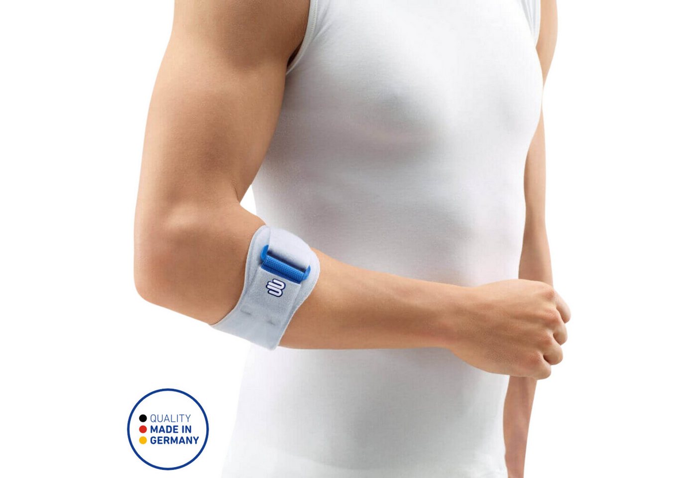 Bauerfeind Ellenbogenbandage EpiPoint Schmerzlindernde Ellenbogenspange, Titan, Made in Germany von Bauerfeind