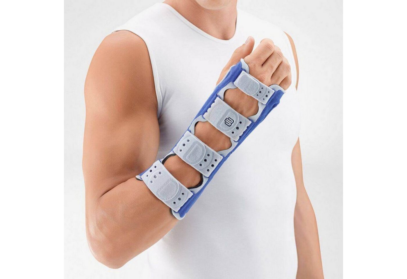 Bauerfeind Handgelenkstütze ManuLoc® long Handgelenkorthese mit längerem Hebel, Farbe: Titan von Bauerfeind