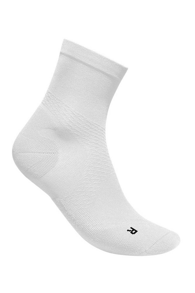 Bauerfeind Sportsocken Run Ultralight Mid Cut (Kompressionssocke) weiss Herren - 1 Paar von Bauerfeind