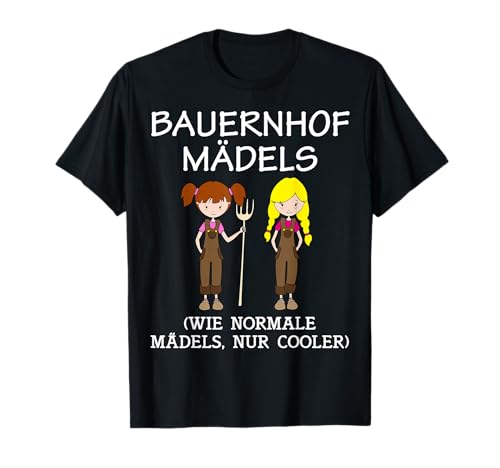 Bauernhof Mädels Mädchen Lustiger Spruch Bauern Geschenk T-Shirt von Bauernhof Farm Kleidung Von JOHN ROMEO