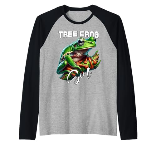 Tree Frog Mädchen Baumfrosch Raglan Tree Frog Mädchen Baumfrosch Raglan von Baumfrosch Designs Damen