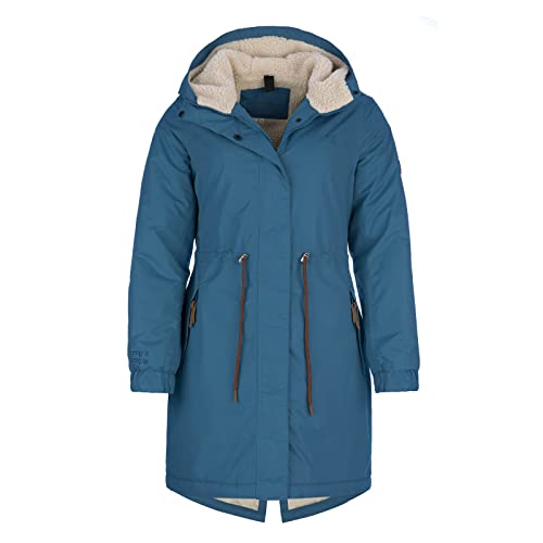 Baumfuchs Damen Funktionsparka Funktionsjacke - Regenjacke Regenmantel mit Fleece-Futter in Rauchblau Größe 42 von Baumfuchs