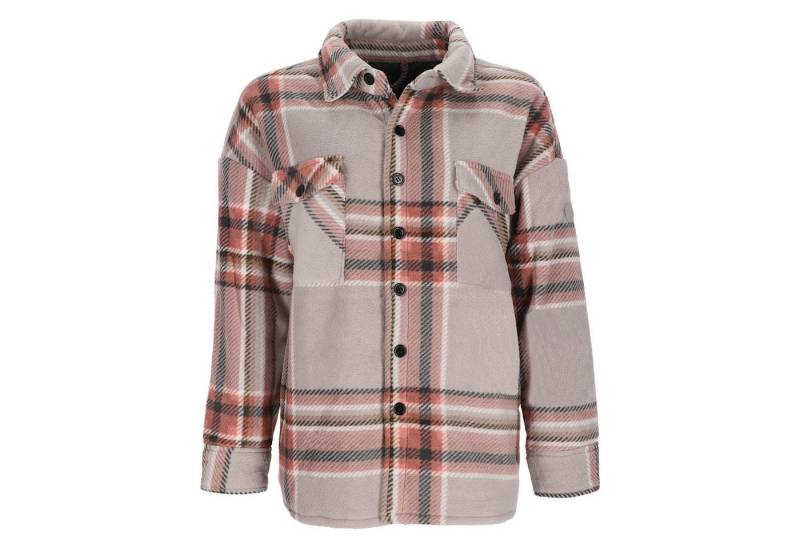 Baumfuchs Langarmhemd Damen Overshirt mit Karomuster - Hemd-Jacke mit Sherpa-Futter von Baumfuchs
