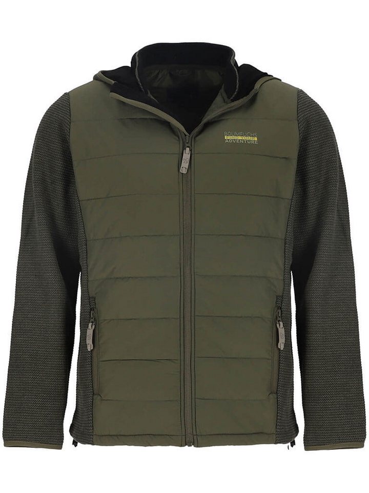 Baumfuchs Steppjacke Herren Hybridjacke Stepp und Fleece - Outdoor-Jacke mit Kapuze von Baumfuchs